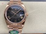 AR Factory Rolex Daydate 40*12.2mm 3255 Movement Dark Grey Face Romans Markers Watch